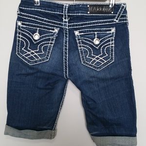 L.A. Idol Short Jeans Rhinestones Sz 7 30" W